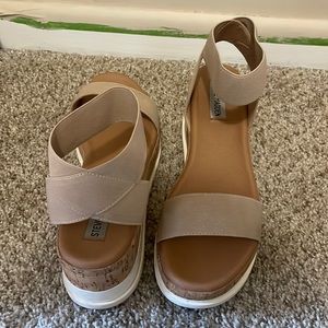 Steve Madden Natural Elba Wedge Sandal